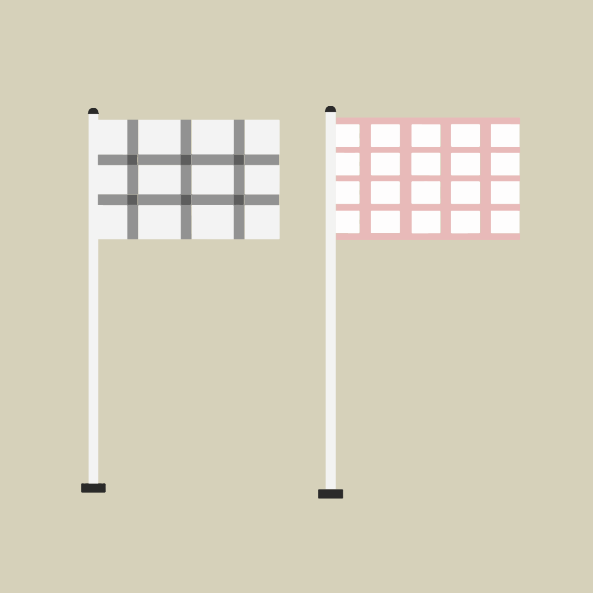 White Checkered Flag Vector Template