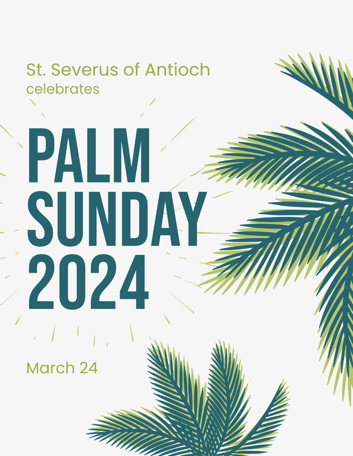 Palm Sunday Church Flyer Template - Edit Online & Download