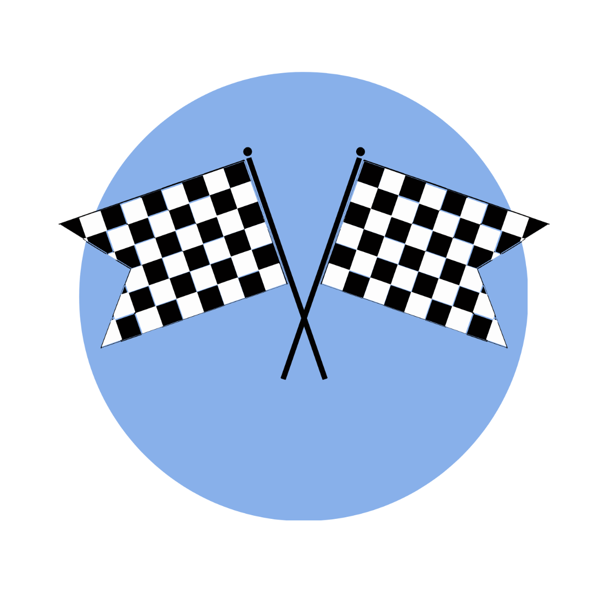 Double Checkered Flag Vector Template