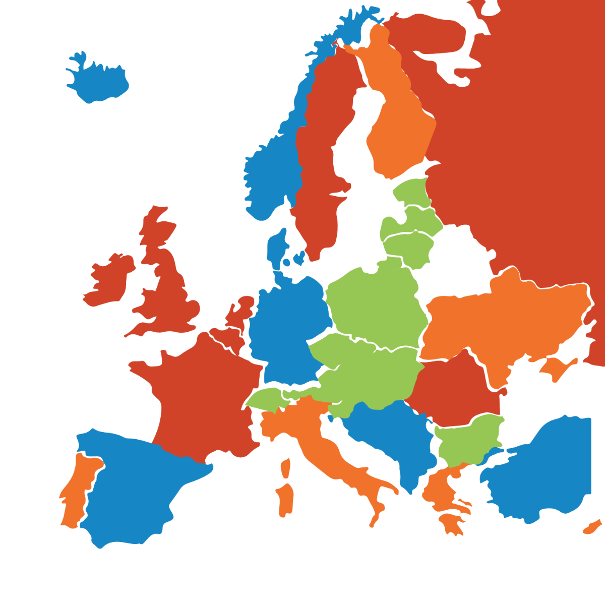 Europe Map Vector Design Template