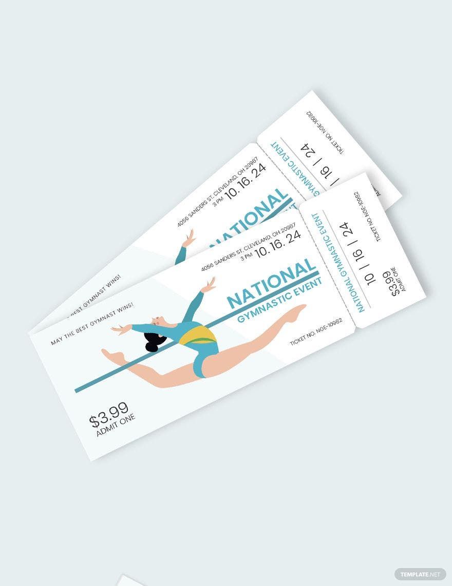 Gymnastic Event Ticket Template