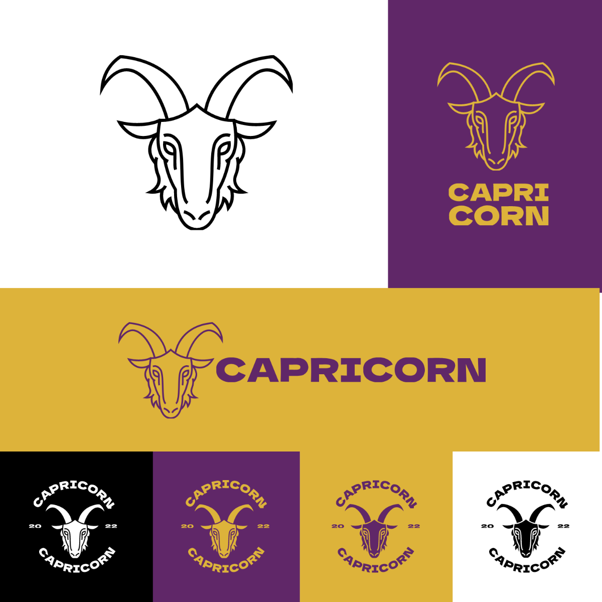 Capricorn Logo Vector Template