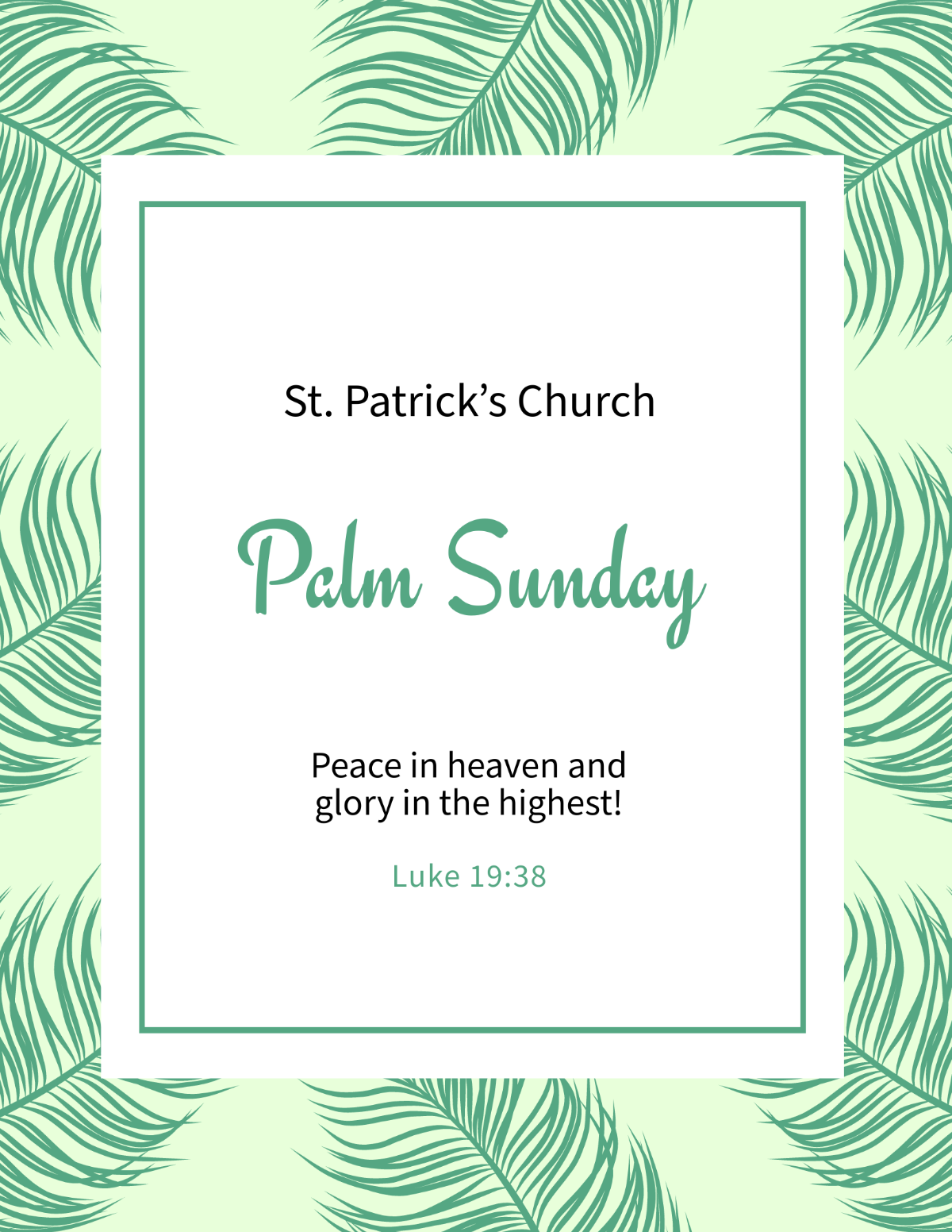 Palm Sunday Quote Flyer Template