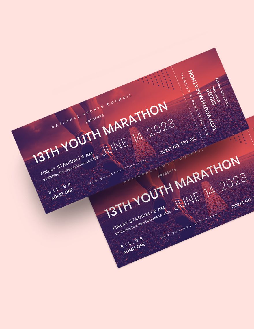 Marathon Ticket Template
