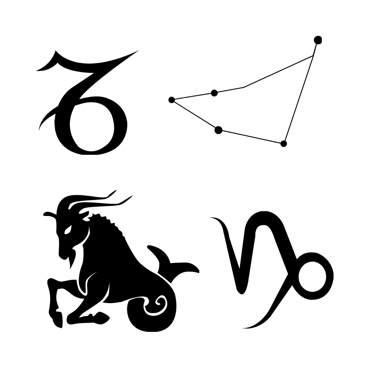 Free Capricorn Sign Vector Template