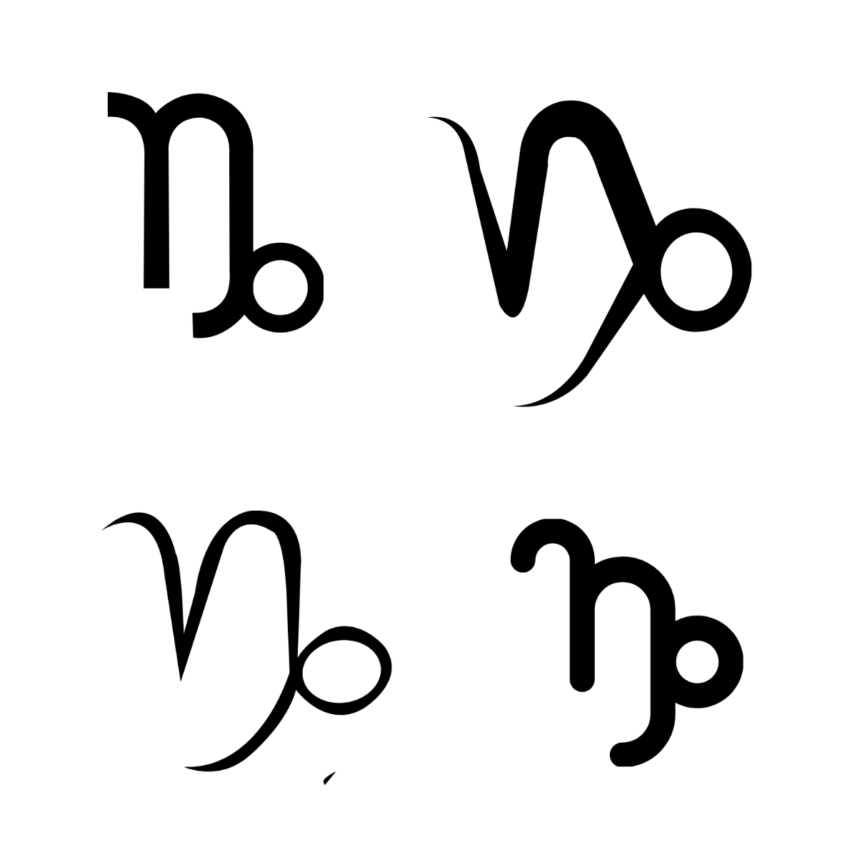 Free Capricorn Symbol Vector Template
