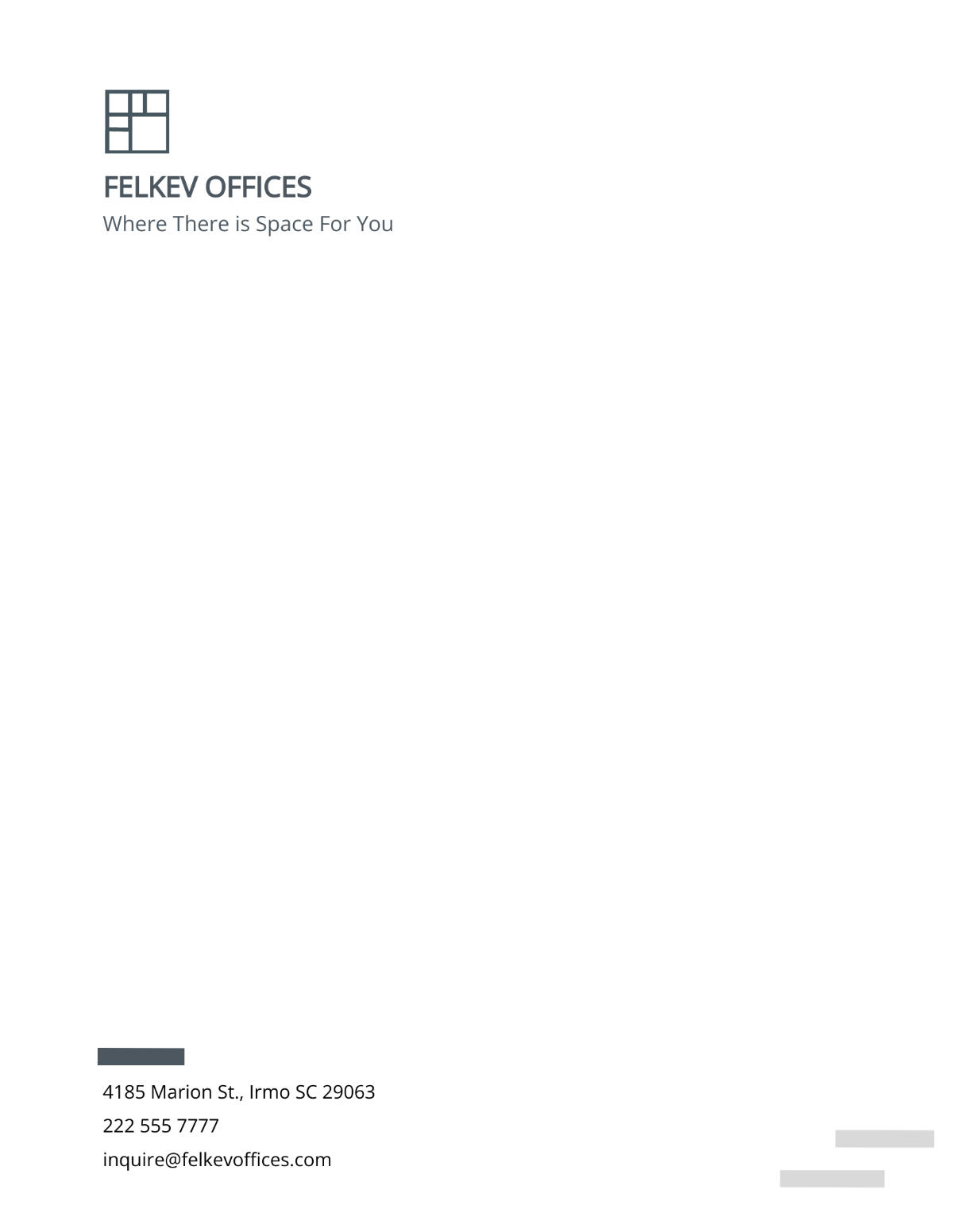 Free Private Office Letterhead Template