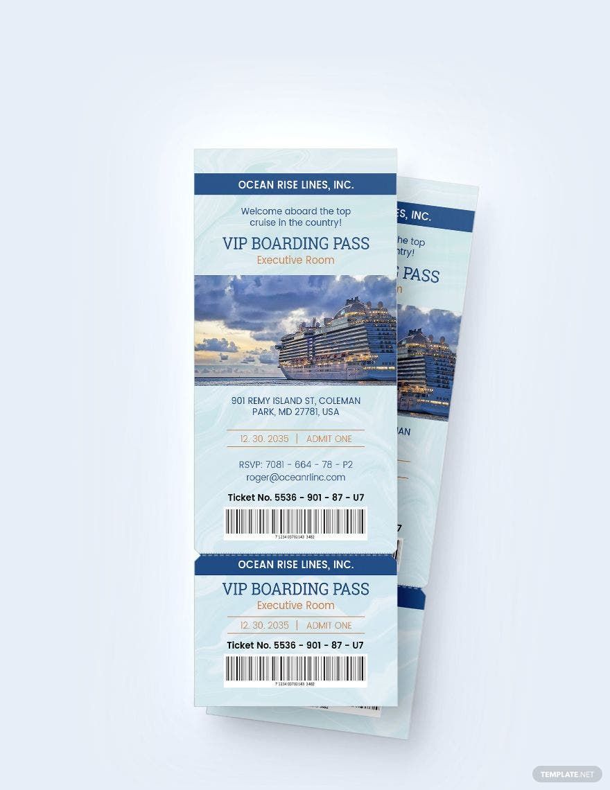 VIP Pass Ticket Invitation Template