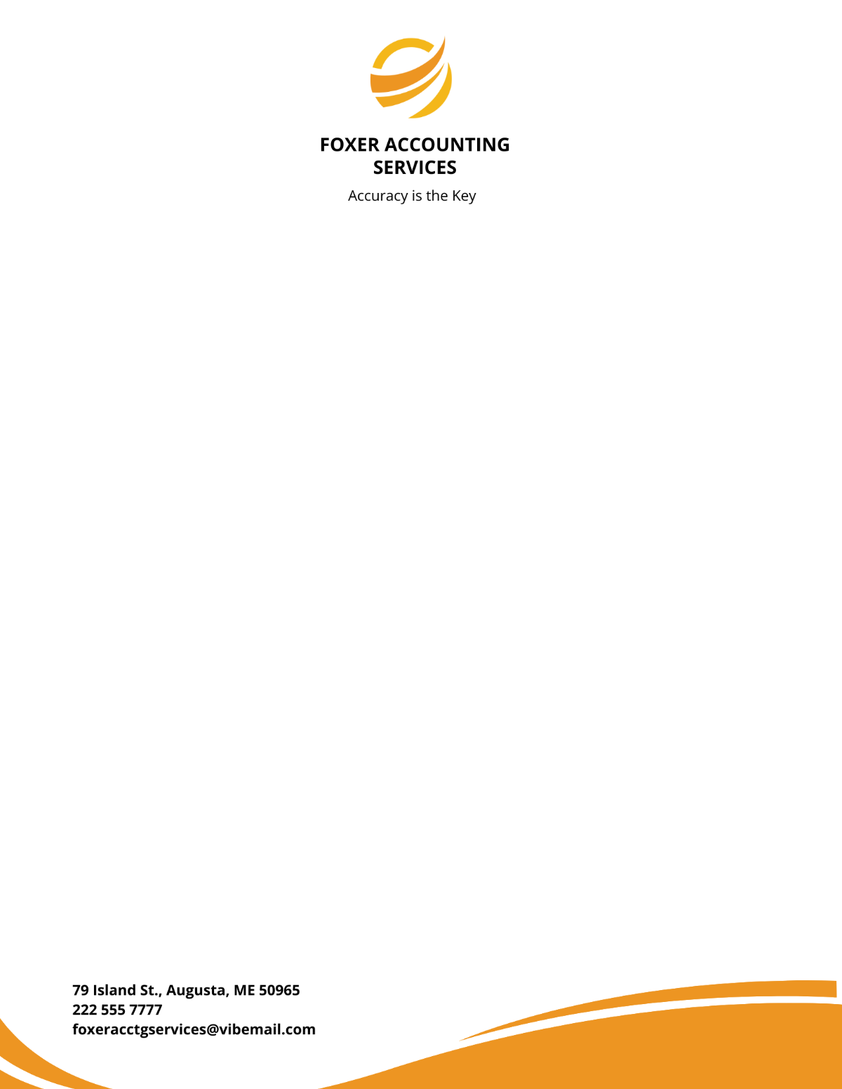 Accounting Services Letterhead