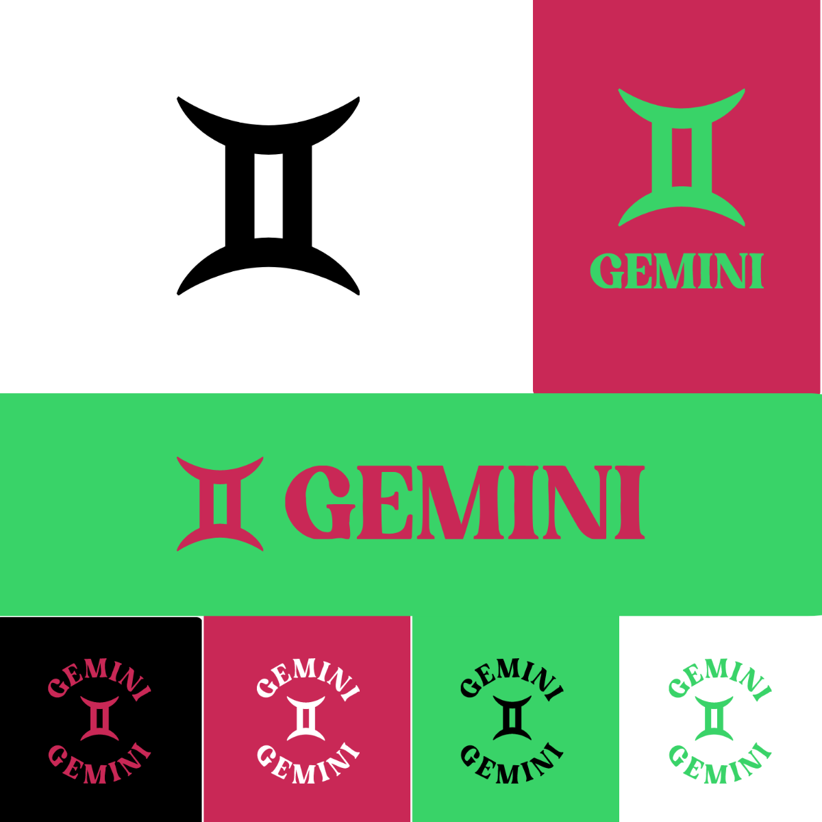 Gemini Logo Vector Template