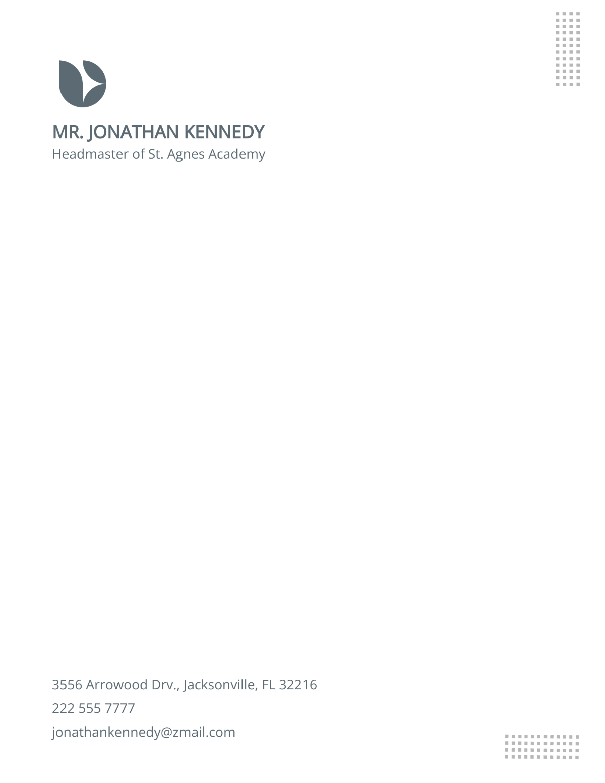 Email Letterhead Template