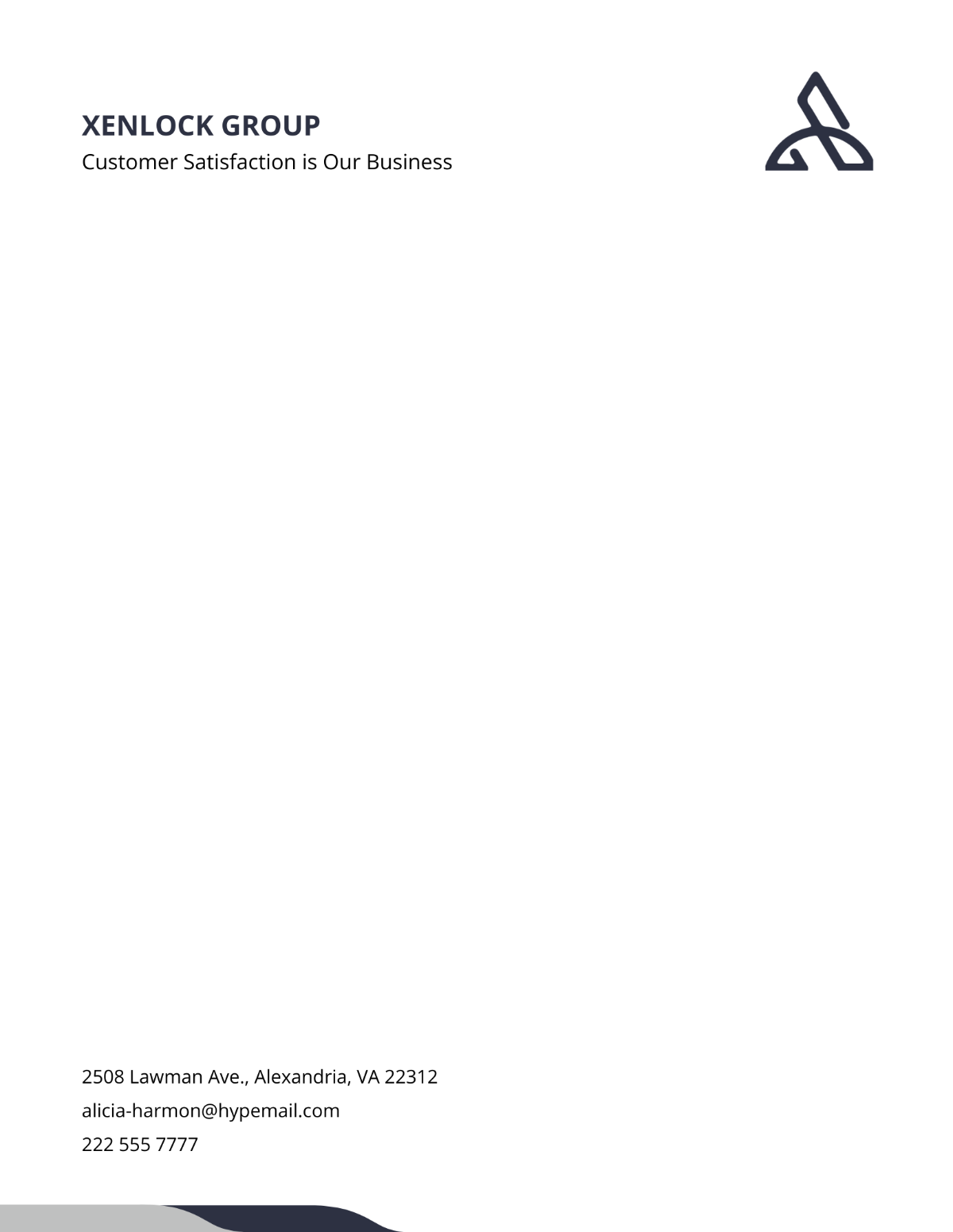 Business Email Letterhead