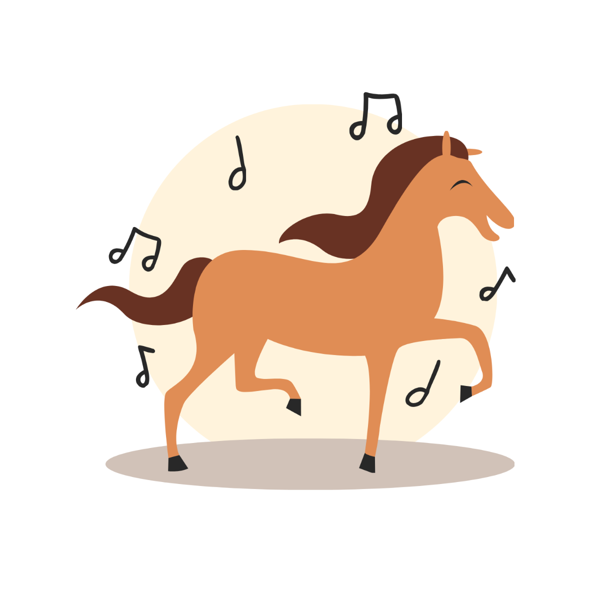Free Dancing Horse Vector Template