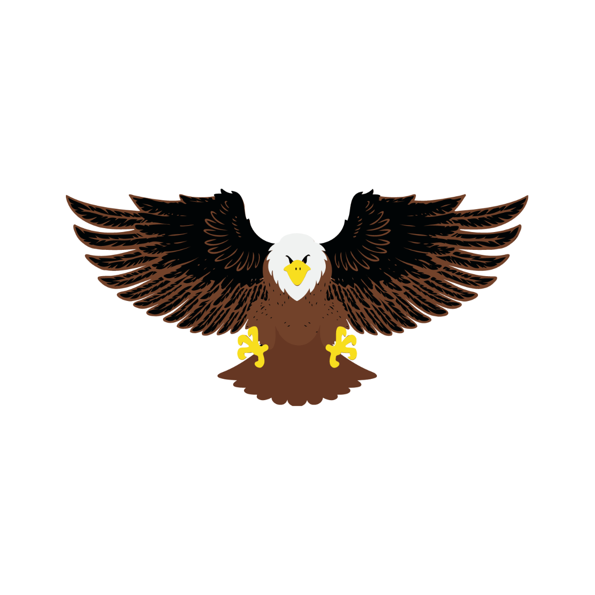 Winged Eagle Vector Template