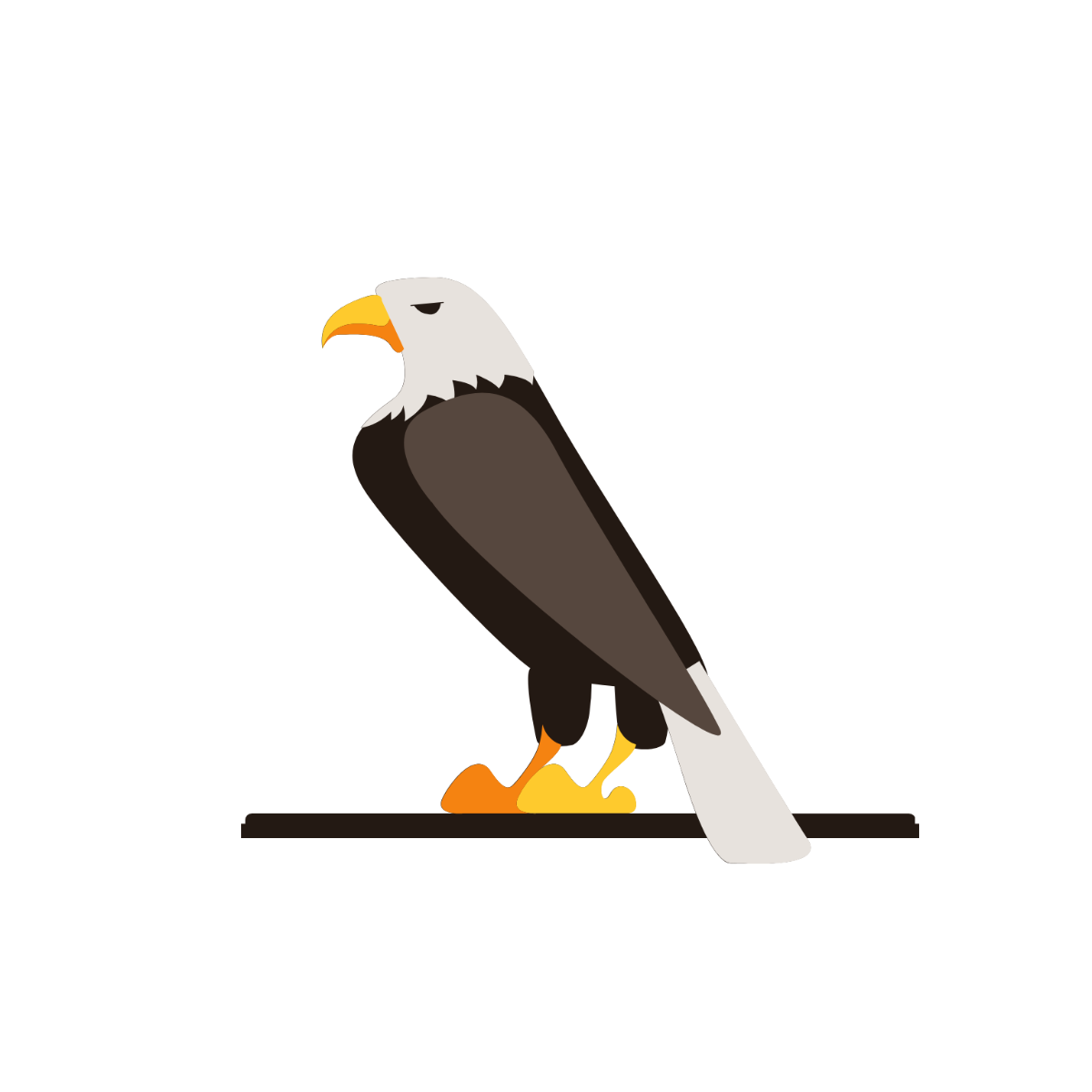 Standing Eagle Vector Template