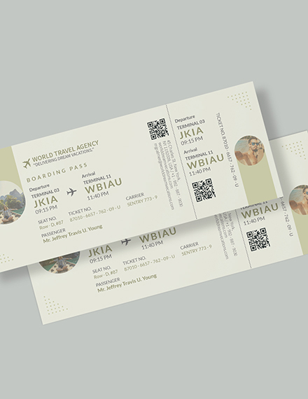 vacation travel ticket template word psd apple pages
