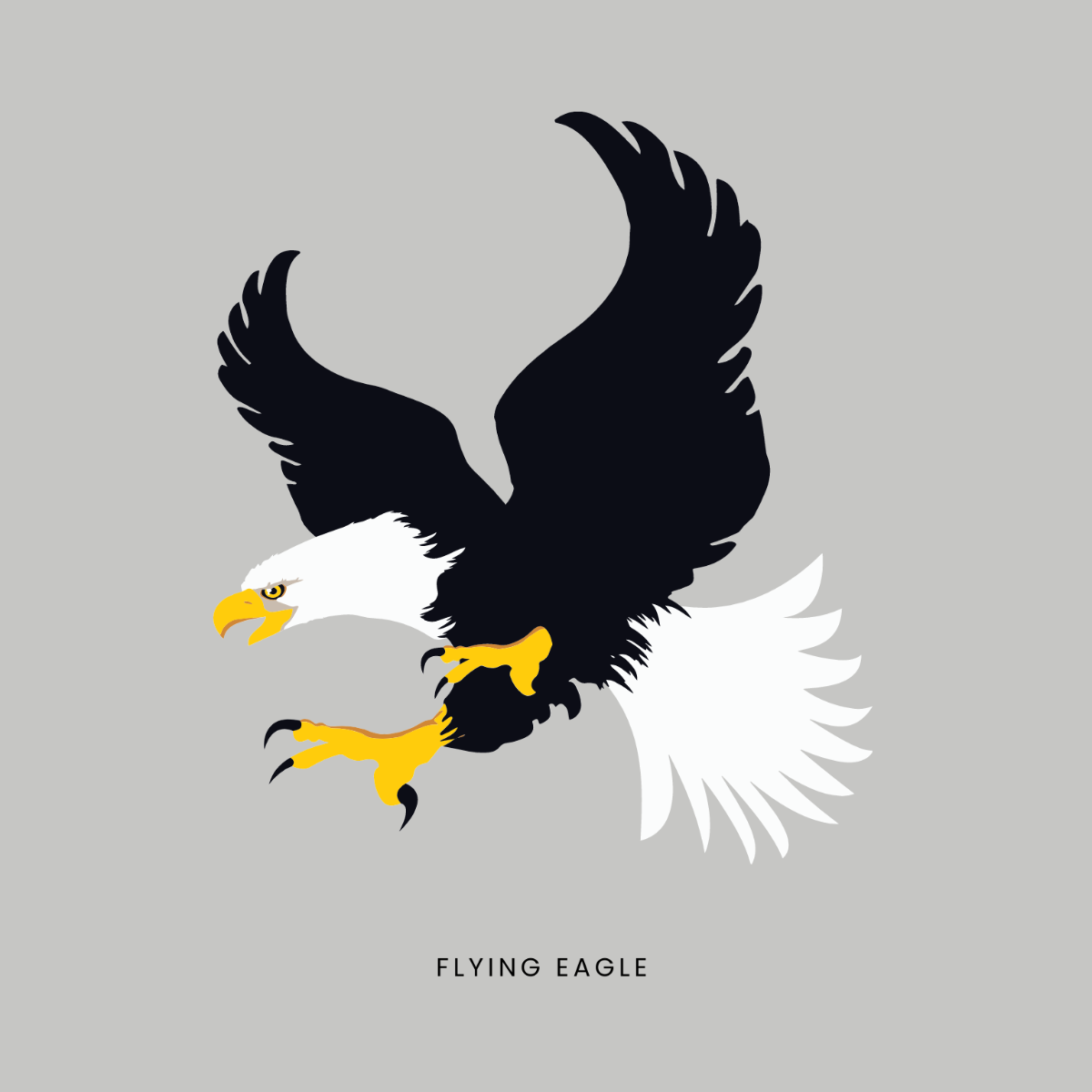 Flying Eagle Vector Template