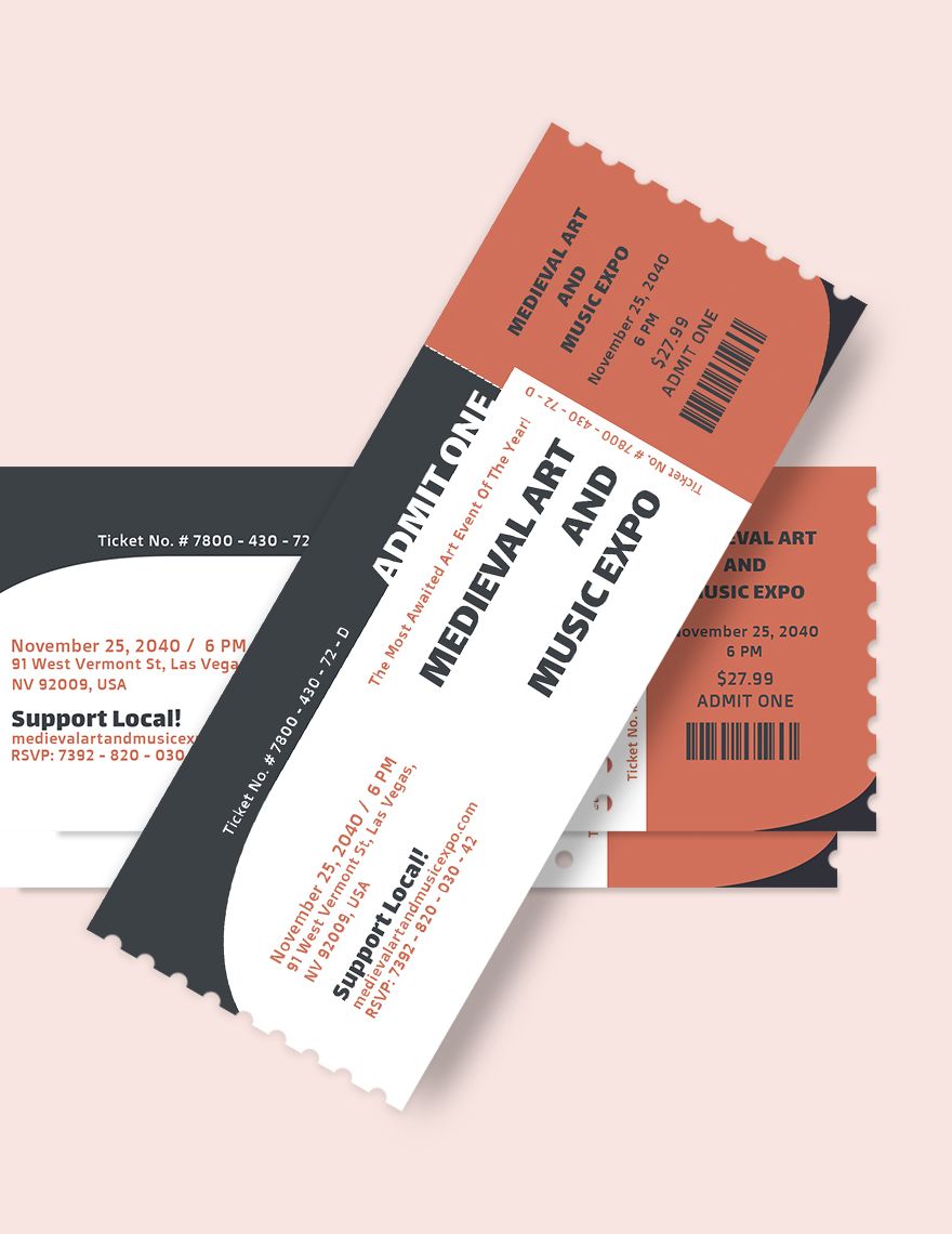 Admit One Event Ticket Template