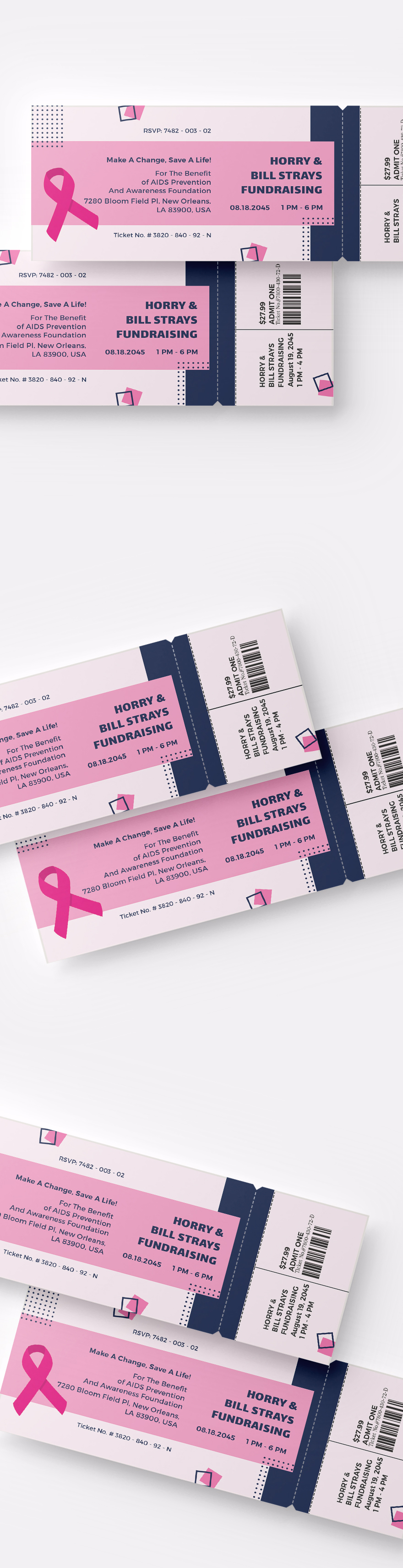 Free Modern Fundraising Event Ticket Template Illustrator PSD Free Modern Fundraising Event Ticket Template Illustrator PSD