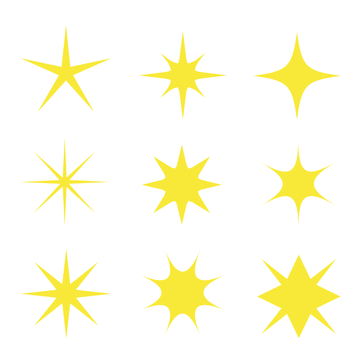 Star Sparkle Vector Template