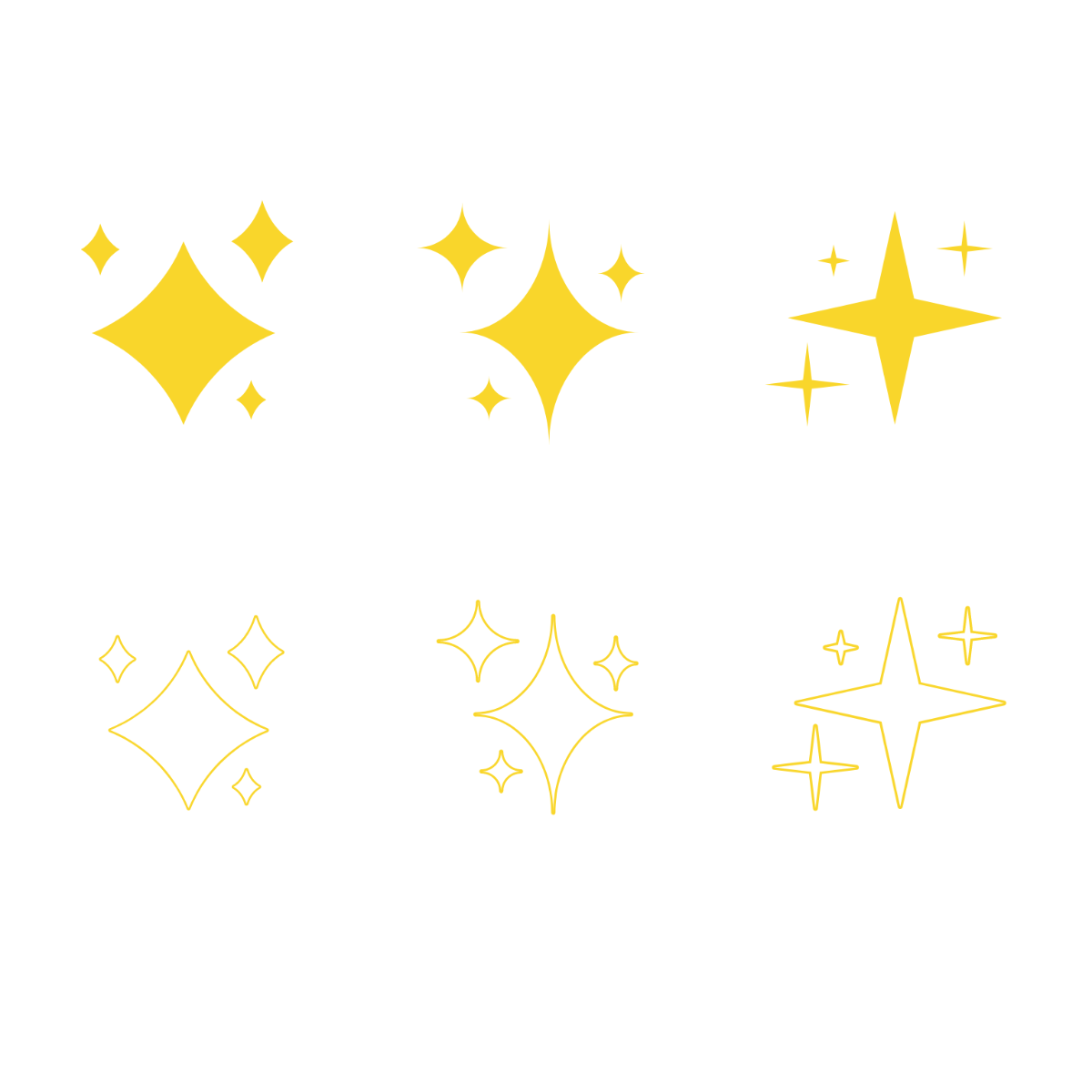 Yellow Sparkle Vector Template