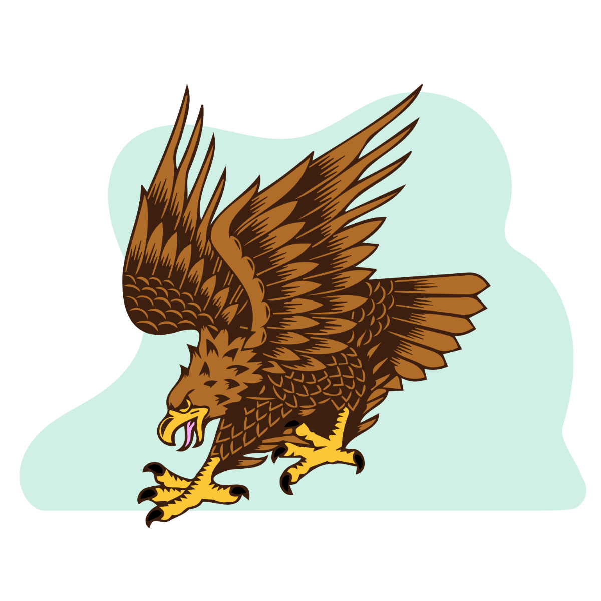 Mexican Eagle Vector Template