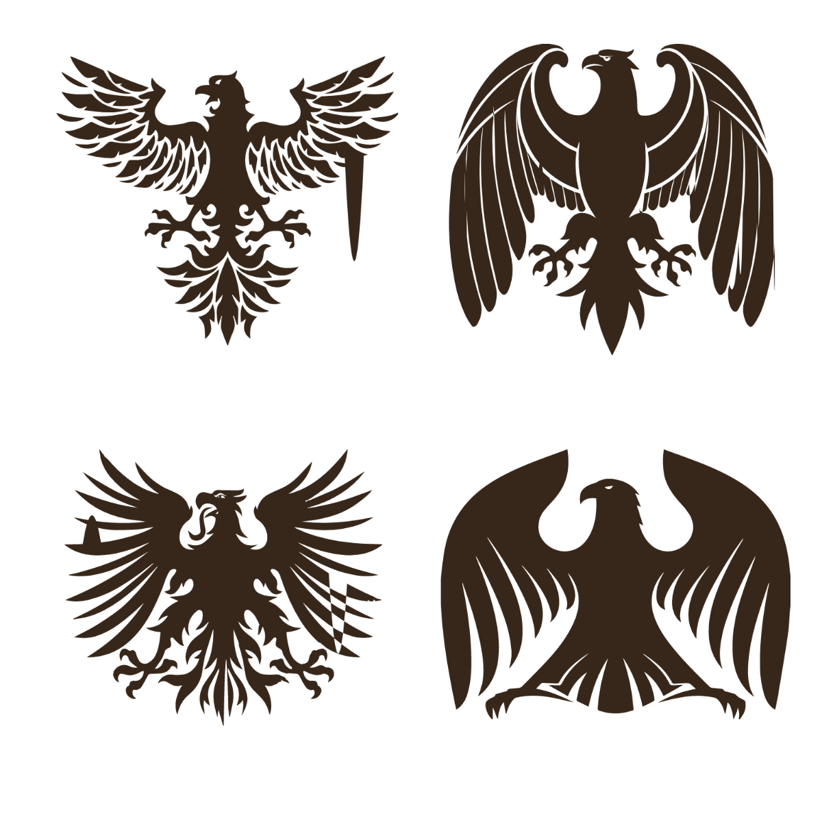 Heraldic Eagle Vector Template