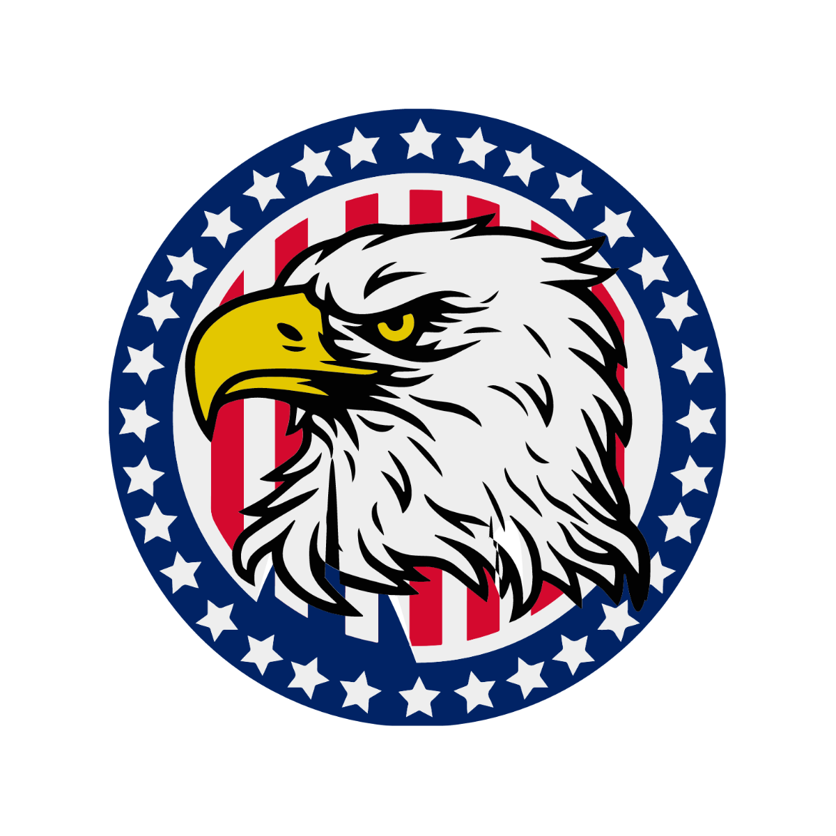 Patriotic Eagle Vector Template