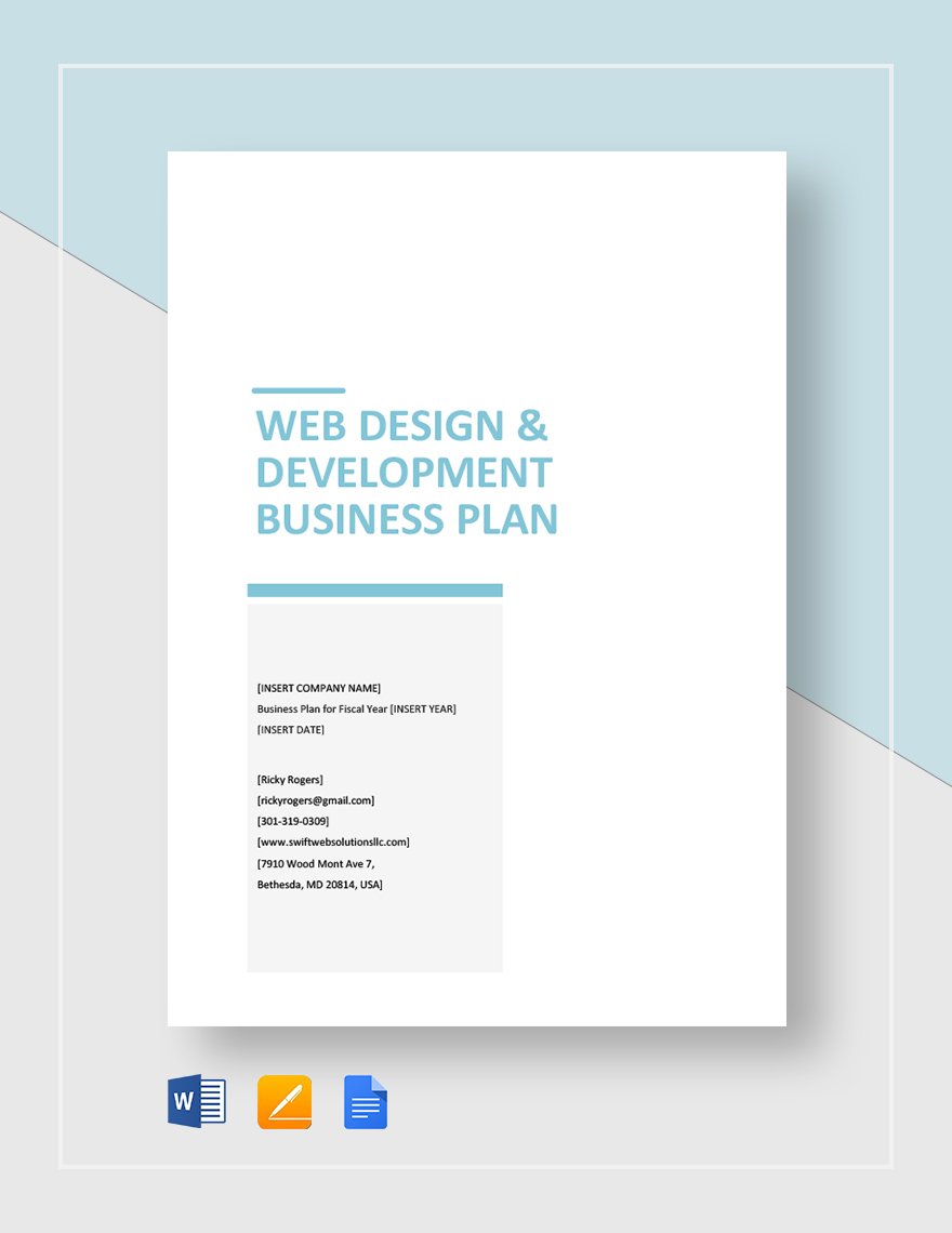 Web Design & Development Business Plan Template