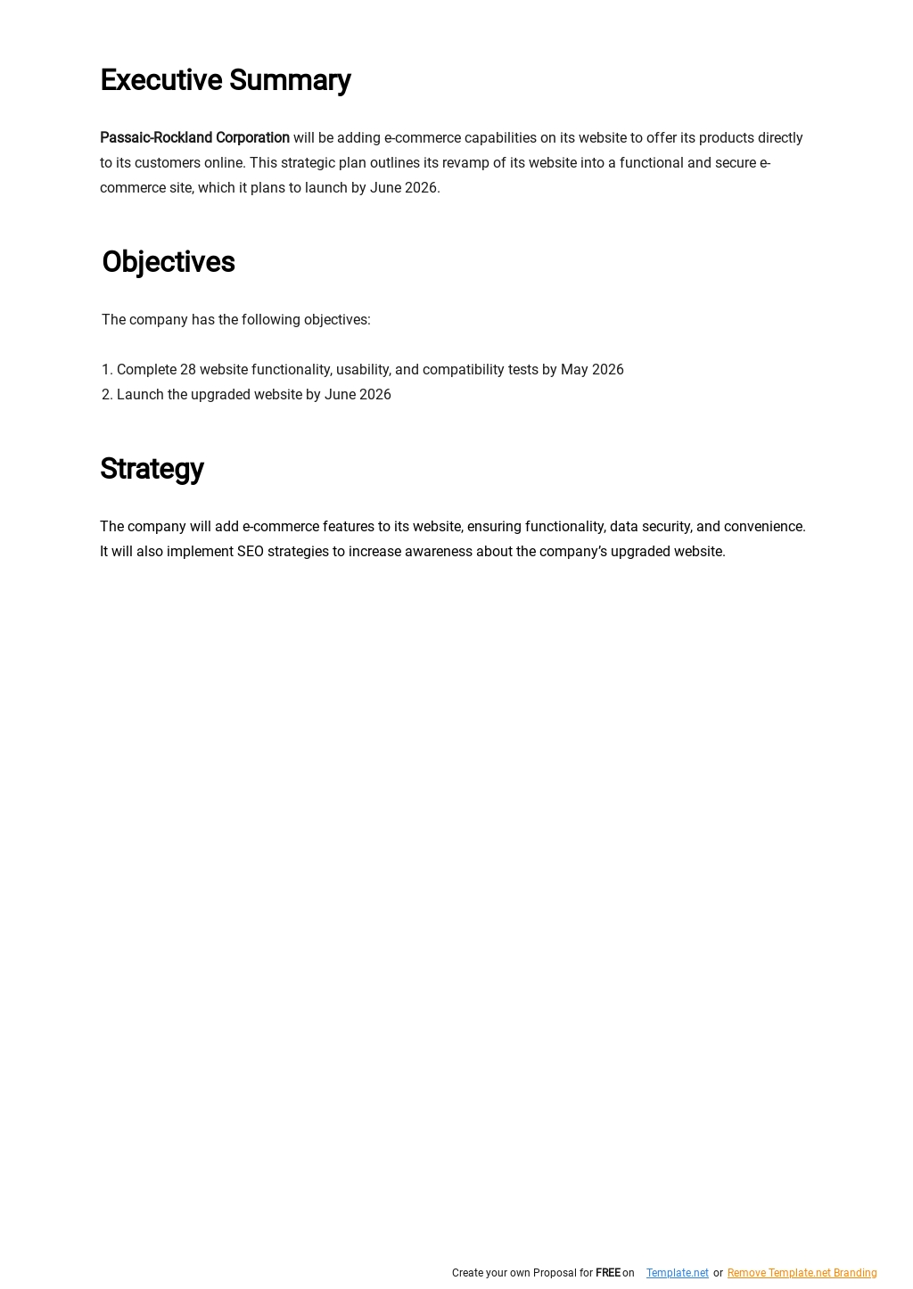 Website Strategy Plan Template Google Docs, Word, Apple Pages, PDF