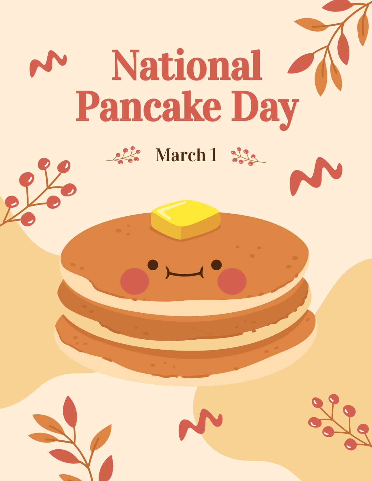 Free National Pancake Day Flyer Template