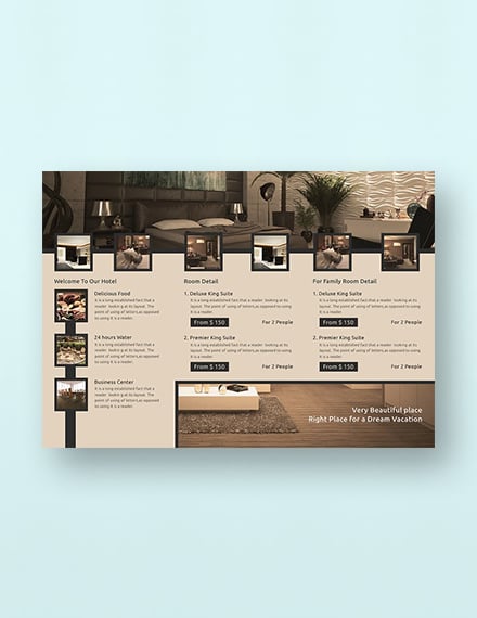 Free Hotel TriFold Brochure Template