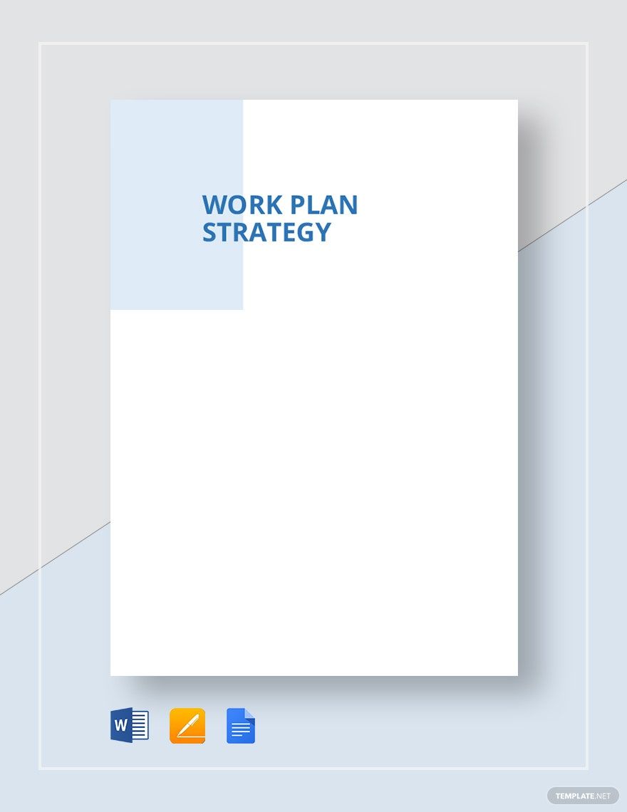 Work Plan Strategy Template