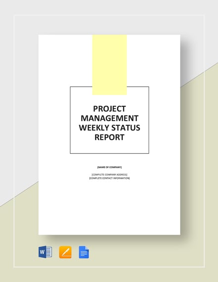 project management weekly status report