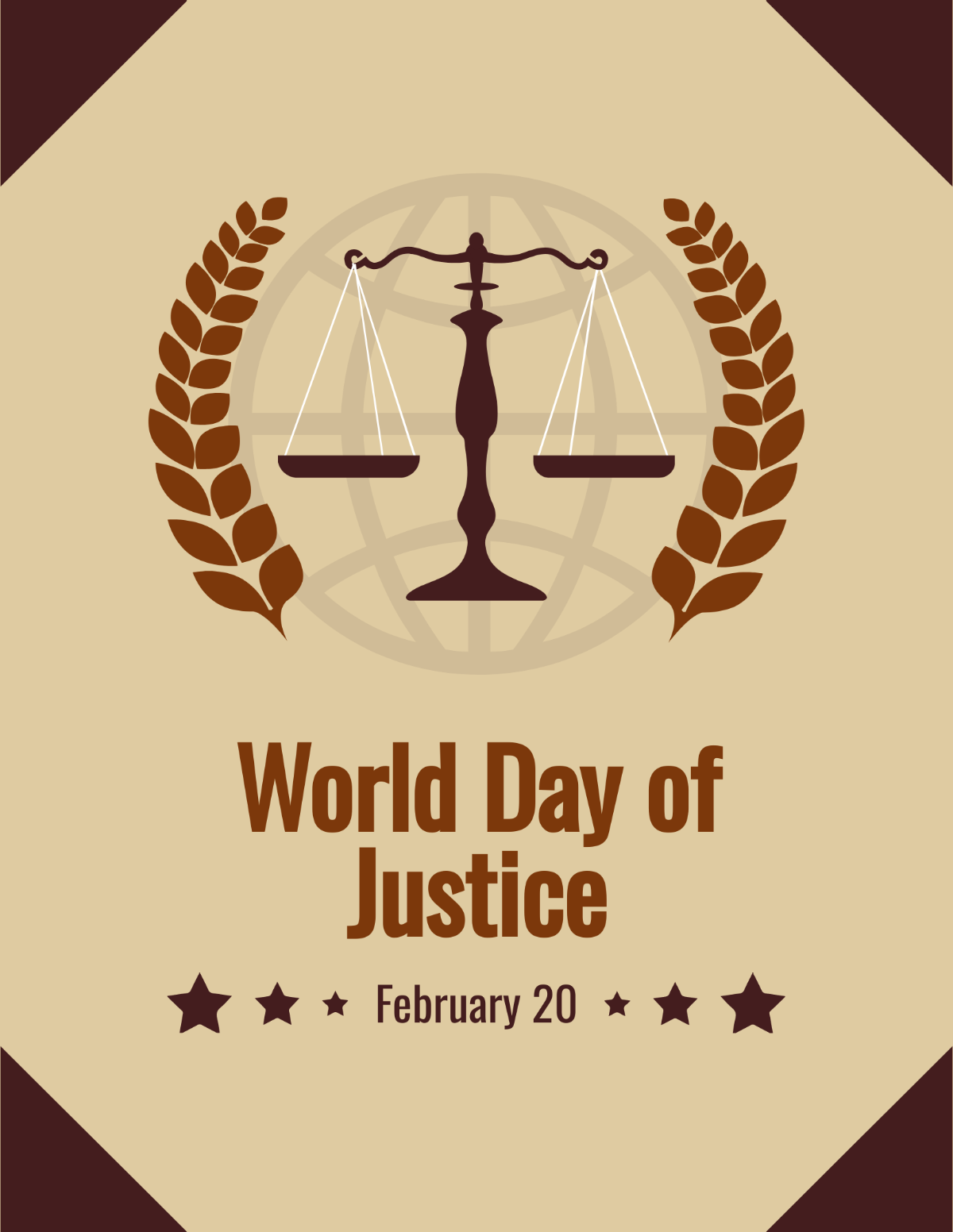 World Day Of Social Justice Flyer Template