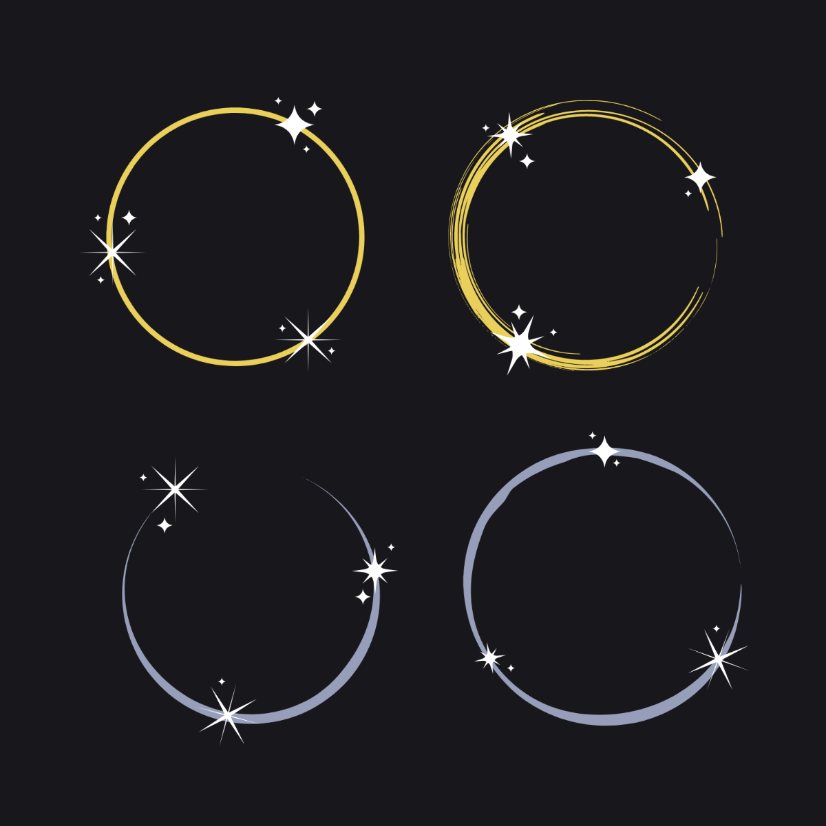 Sparkle Ring Vector Template