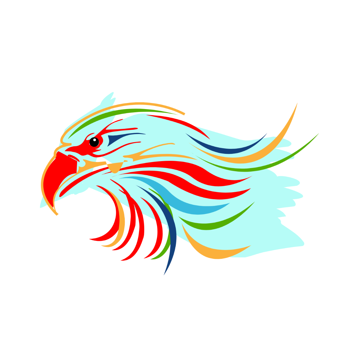 Colorful Eagle Vector Template
