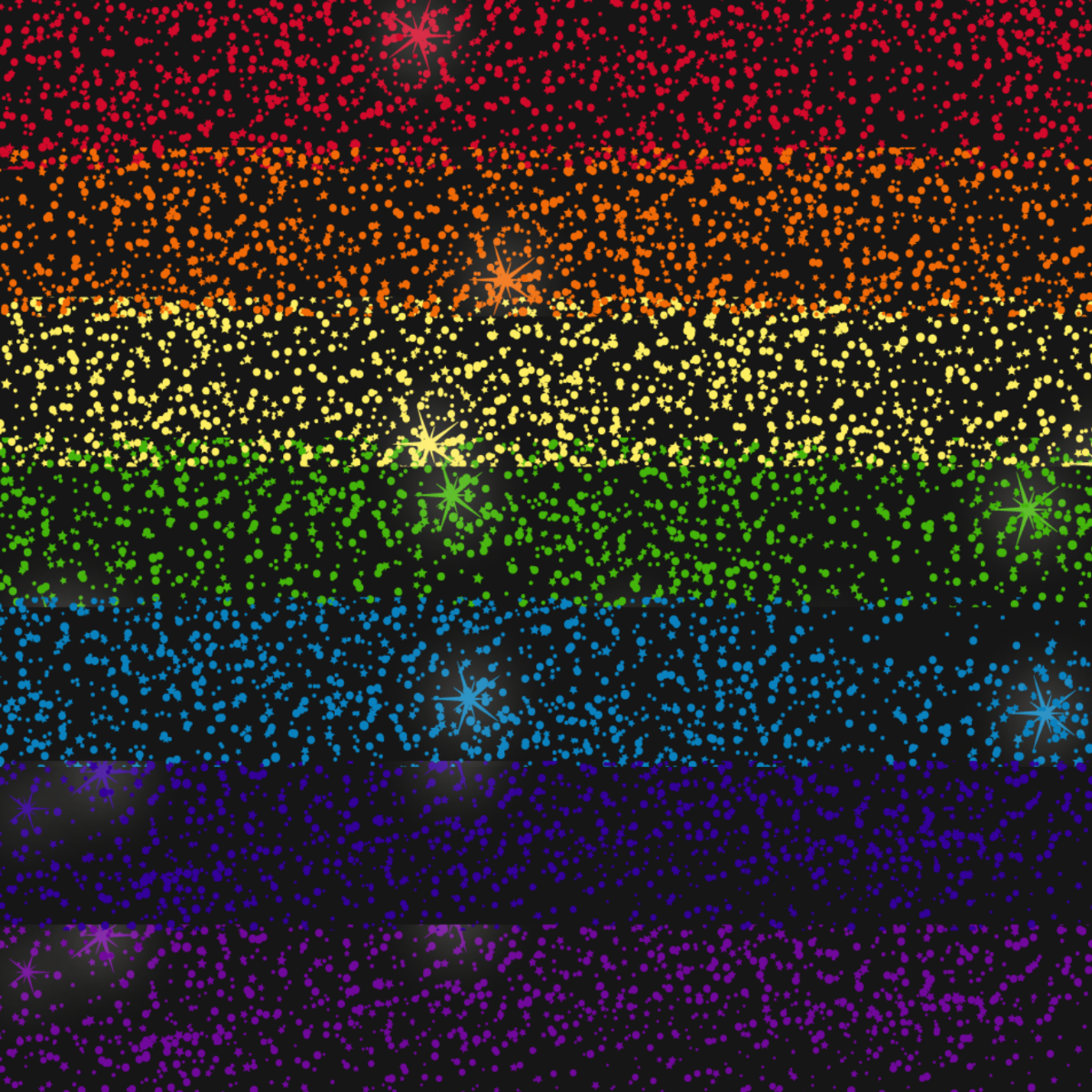 Rainbow Sparkle Vector Template