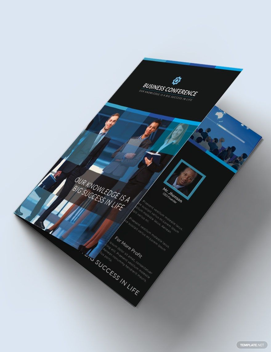 Conference Bifold Brochure Template