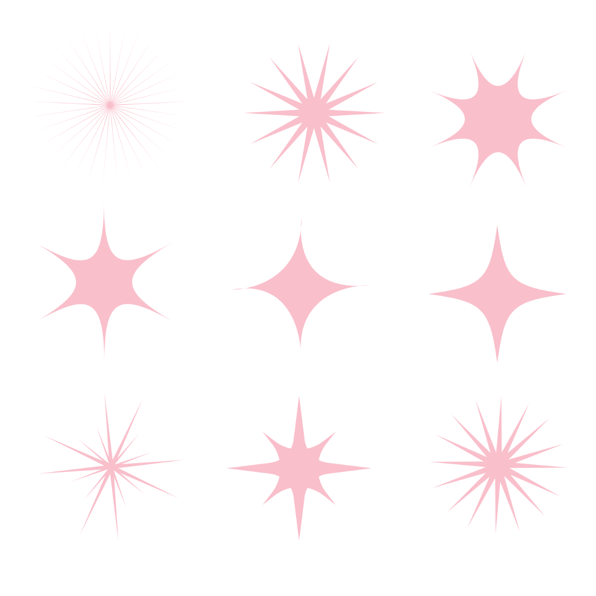 Free Pink Sparkle Vector Template