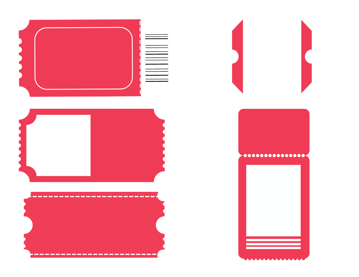 Free Blank Ticket Vector Template