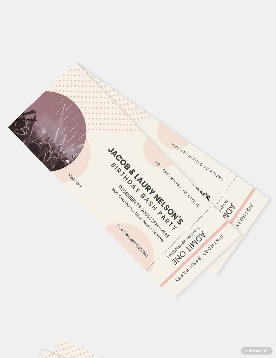 Free Bash Party Event Ticket Template
