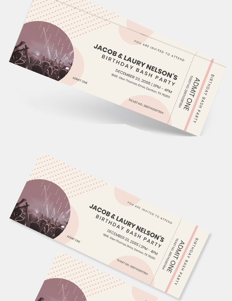 Bash Party Event Ticket Template