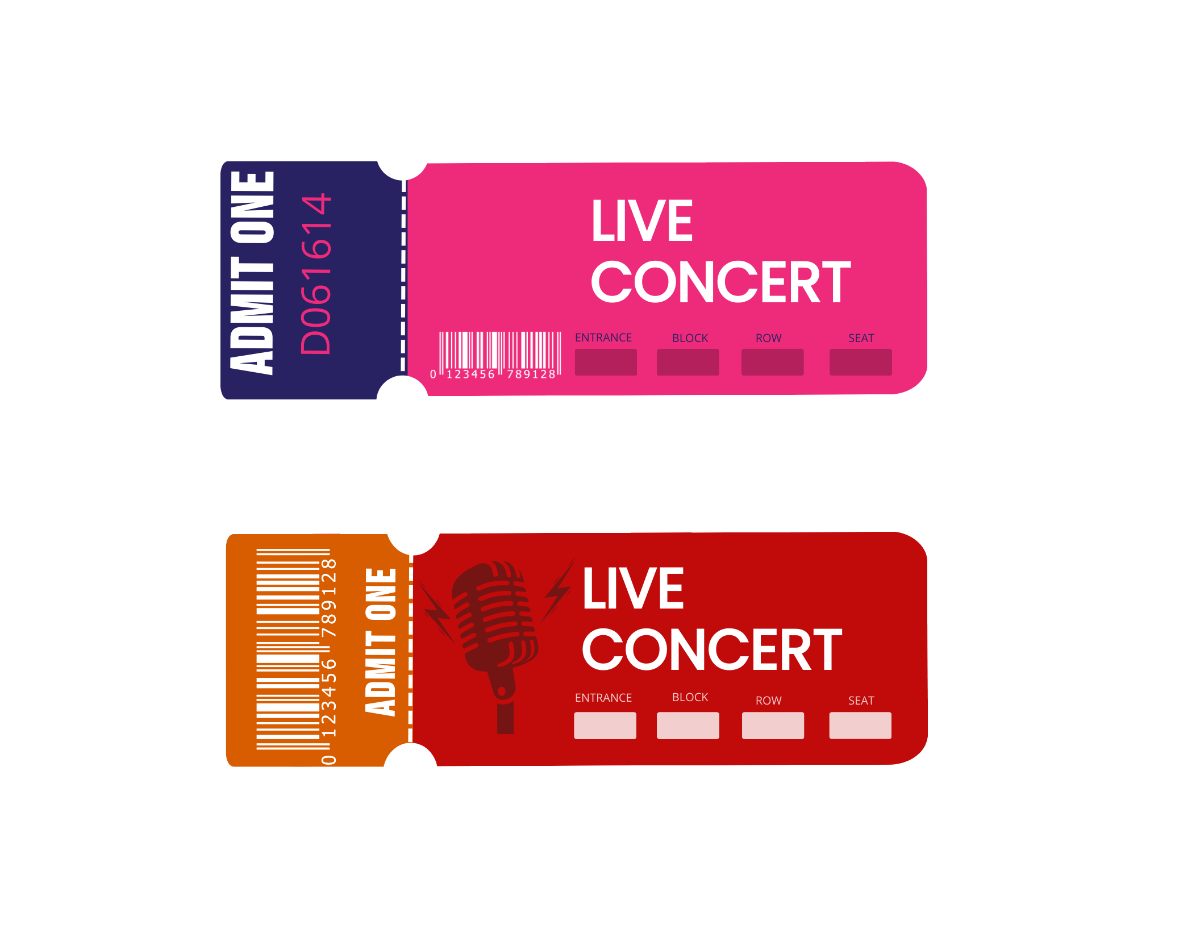 Concert Ticket Vector
