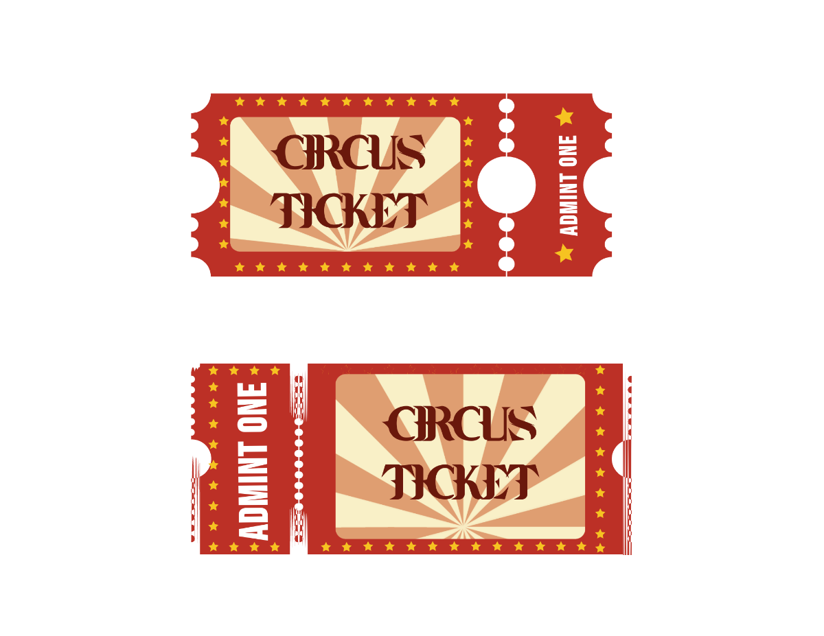 Circus Ticket Vector Template