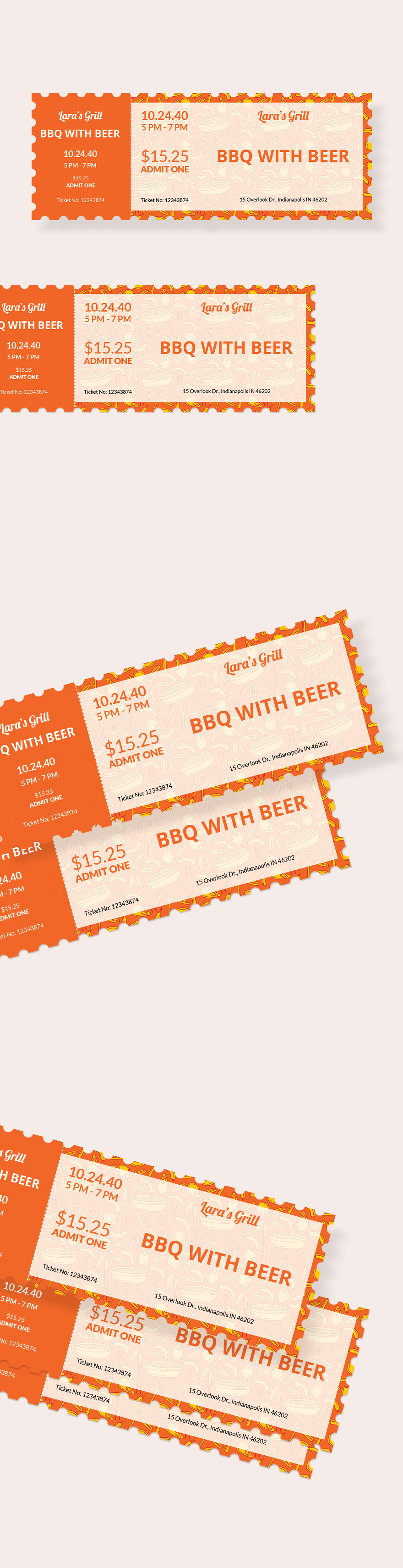 ice cream food ticket template illustrator word apple pages psd publisher template net