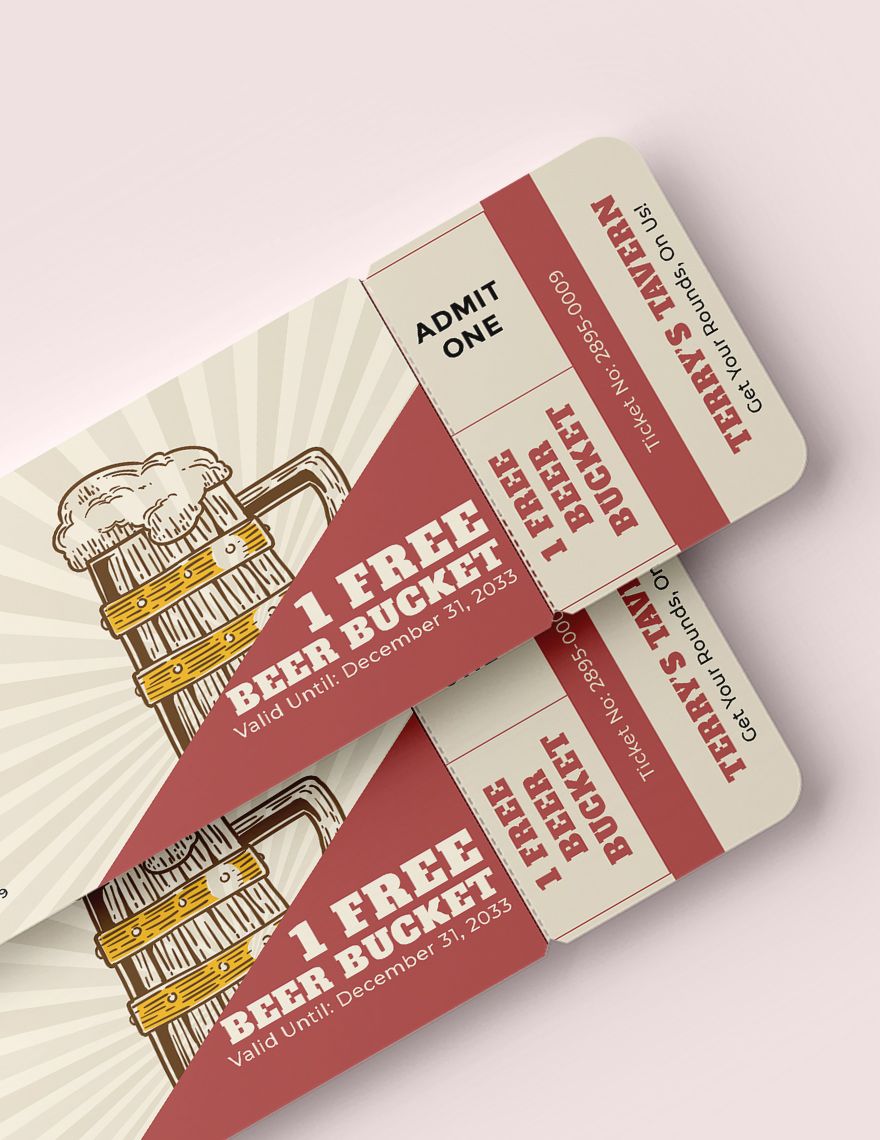Beer Fest Drink Ticket Template In Word PSD Publisher Illustrator Pages Download