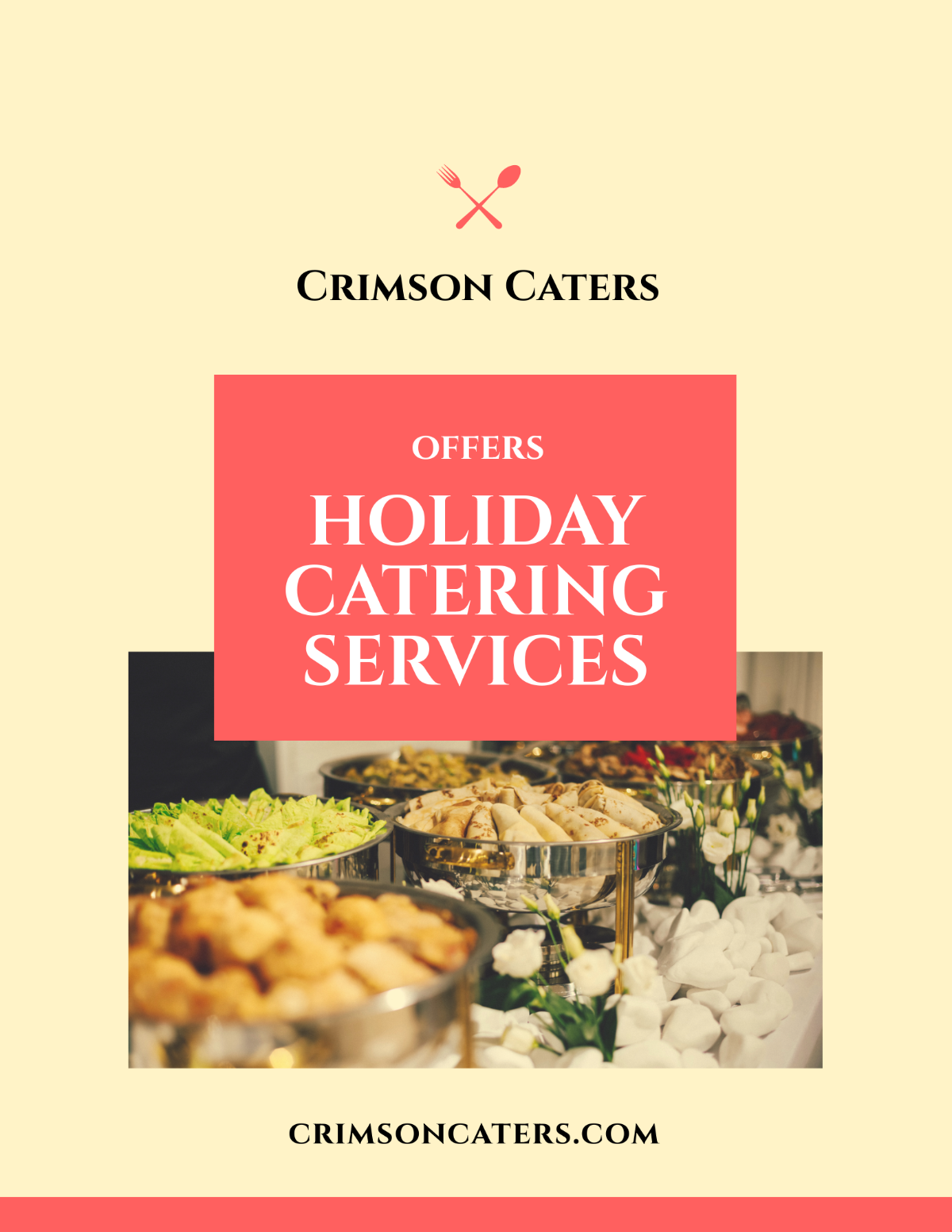 Holiday Catering Flyer Template