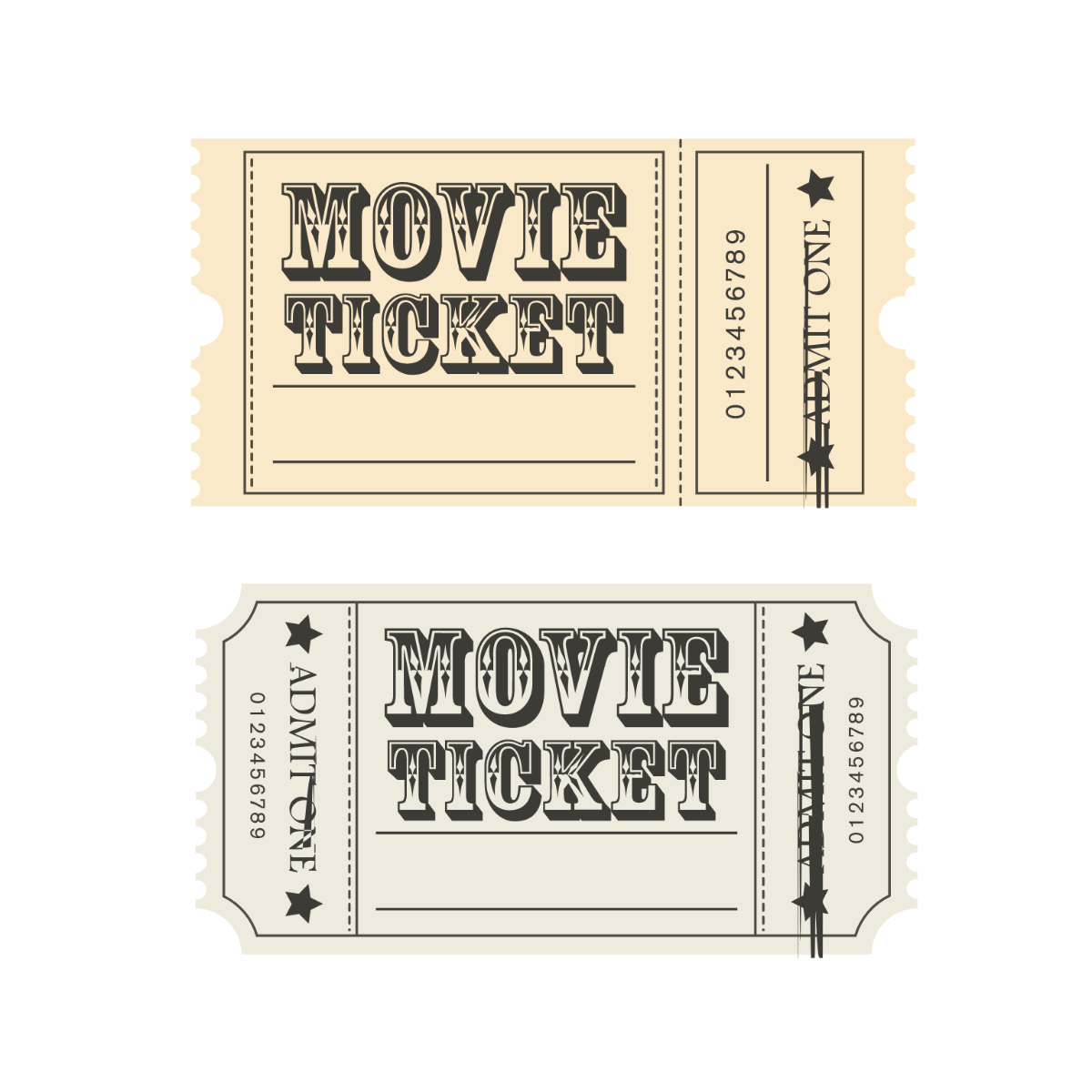 Free Movie Ticket Templates, Editable and Printable