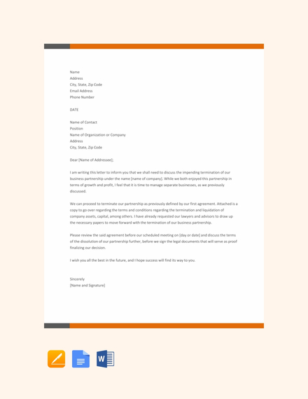 FREE Simple Termination Letter Template - Word | Google Docs | Apple ...